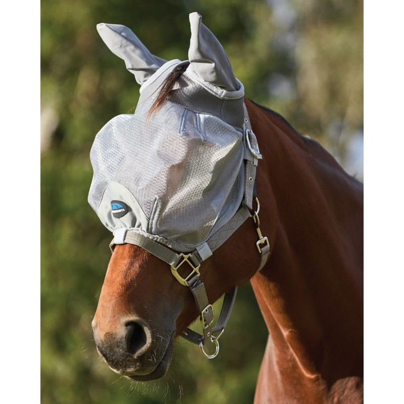 WeatherBeeta ComfiTec Hexi Shield Duo Fly Mask - Silver