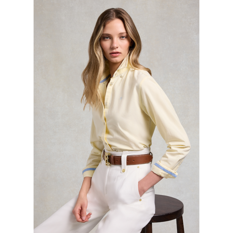 Holland Cooper Oxford Shirt - Lemon-1