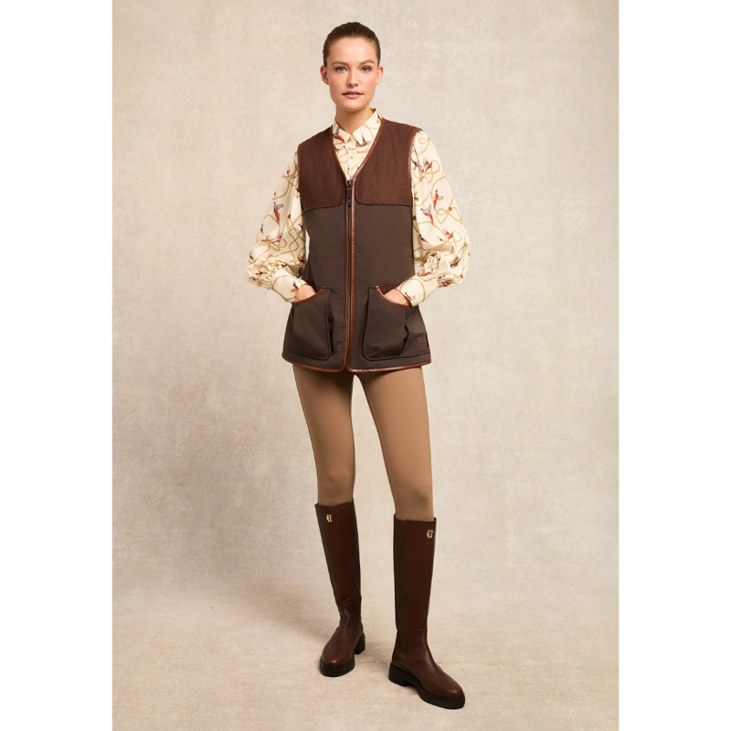 Holland Cooper Clay Vest - Chocolate-1