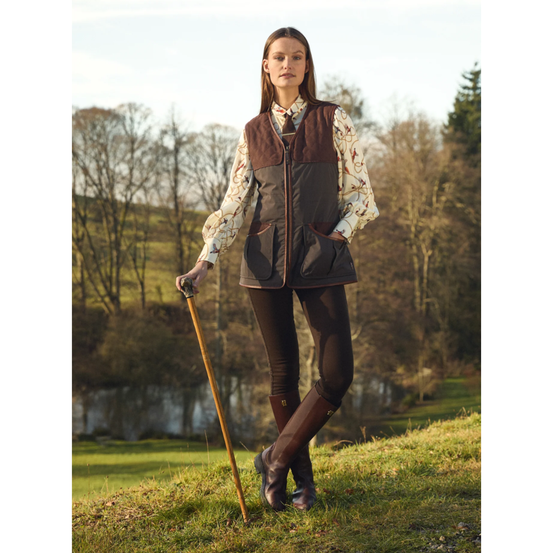 Holland Cooper Clay Vest - Chocolate-2