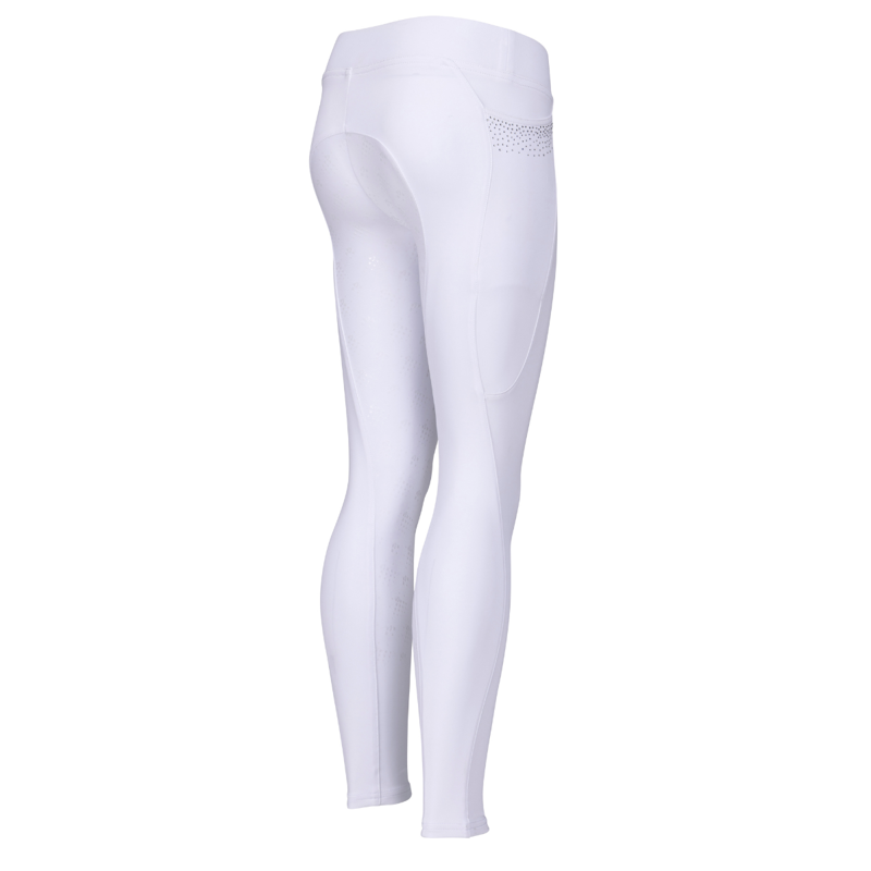 Aubrion Young Rider Optima GX Riding Tights - White-2