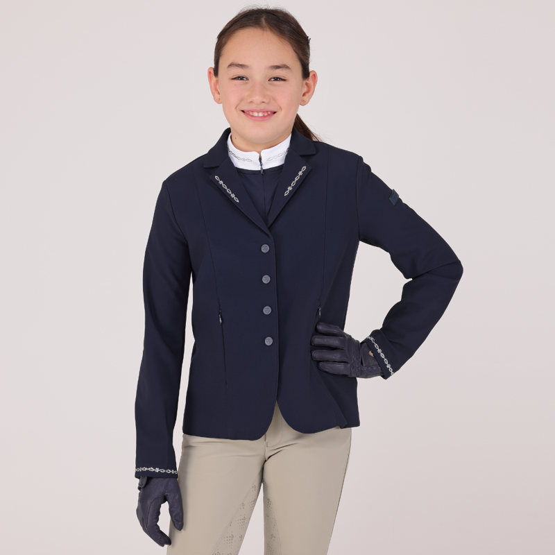 Aubrion Young Rider Optima LX Show Jacket - Navy-2