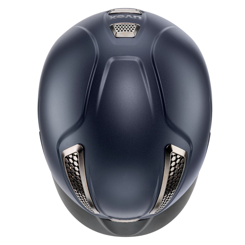 Uvex Perfexxion III Chrome Riding Hat - Navy Mat-1