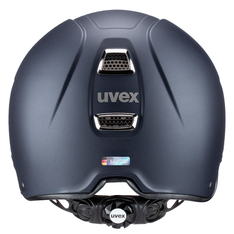 Uvex Perfexxion III Chrome Riding Hat - Navy Mat-4