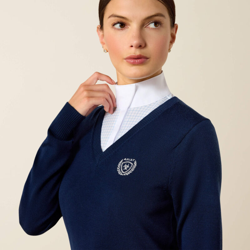 Ariat Women's Saluut Sweater - Navy Eclipse-2