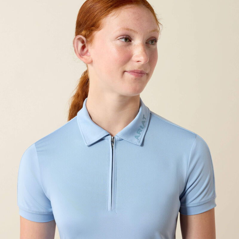 Ariat Youth Bandera 1/4 Zip Polo - St Tropez-2
