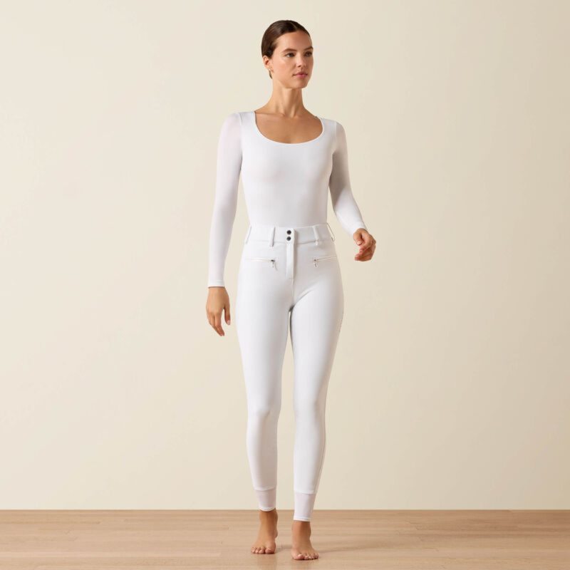 Ariat Women's Tri Factor Allure Full Seat Breeches - White-2