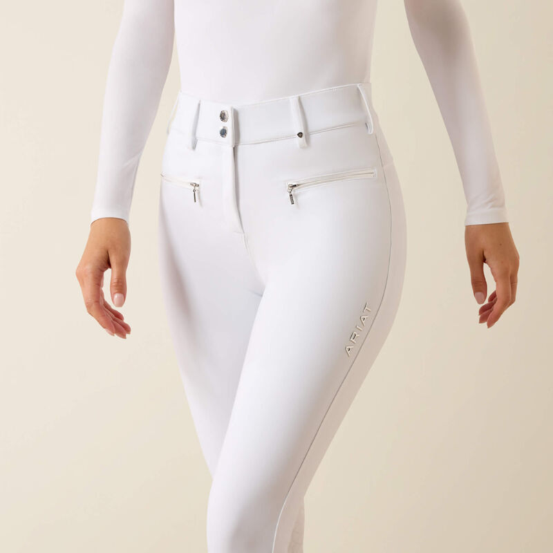 Ariat Women's Tri Factor Allure Full Seat Breeches - White-3