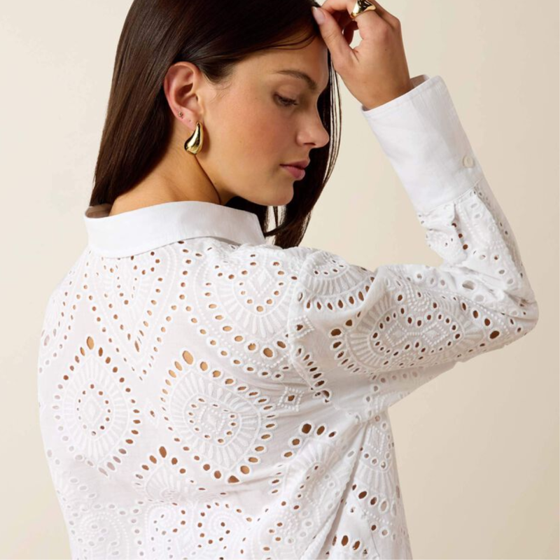 Ariat Women's Millington Blouse - White-3