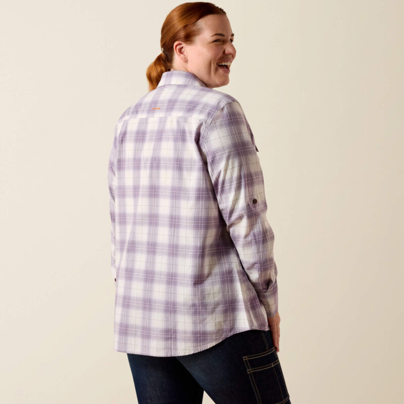 Ariat Women's Rebar Made Tough DuraStretch Work Shirt - Thistle-3