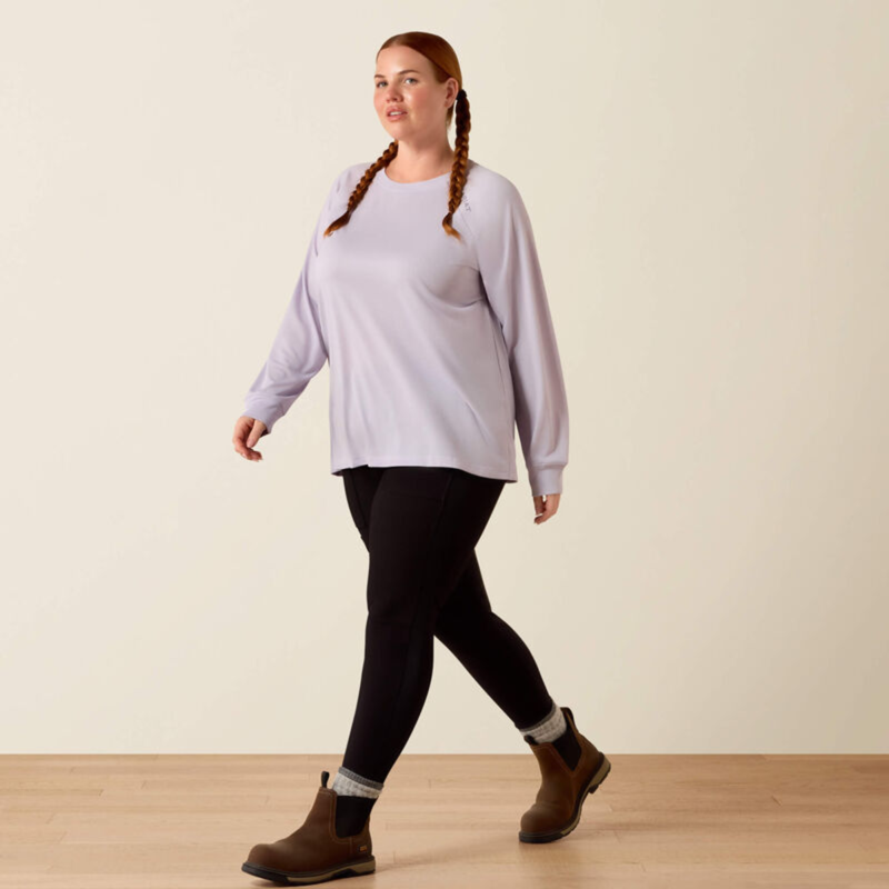 Ariat Women's Rebar Heat Fighter Essential T-Shirt - Thistle-5