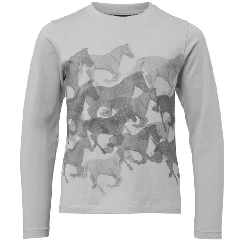Mountain Horse Junior Running Horse Top - Grey Melange