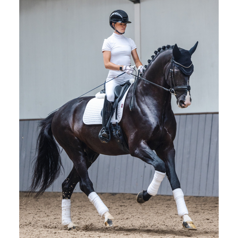 LeMieux Cotton Dressage Square - White-1