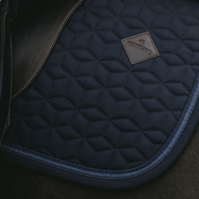 Kentucky Glitter Rope Dressage Saddlepad Full - Navy-1