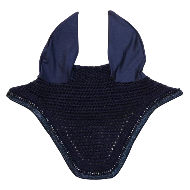 Kentucky Wellington Glitter Fly Veil - Dark Navy