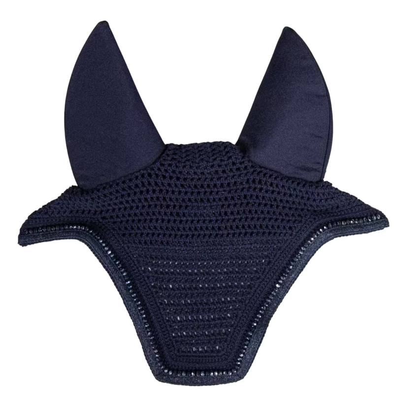 Kentucky Wellington Soundless Glitter Fly Veil Full - Dark Navy