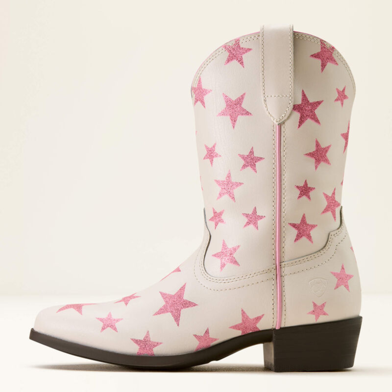 Ariat Youth Palmer R Toe Western Boot - Starlight Blush-1