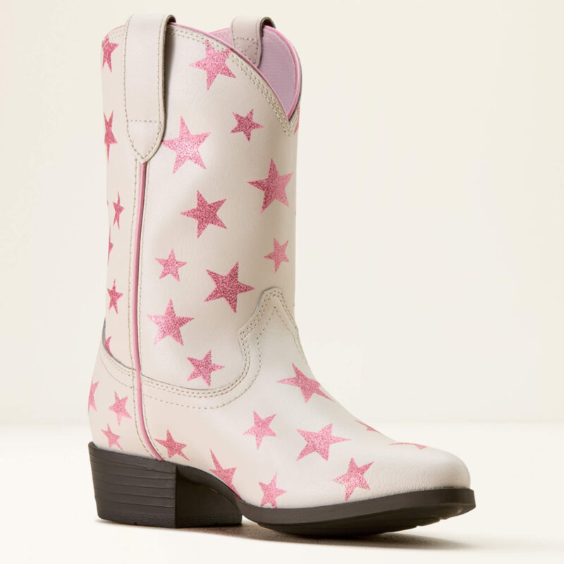 Ariat Youth Palmer R Toe Western Boot - Starlight Blush-3