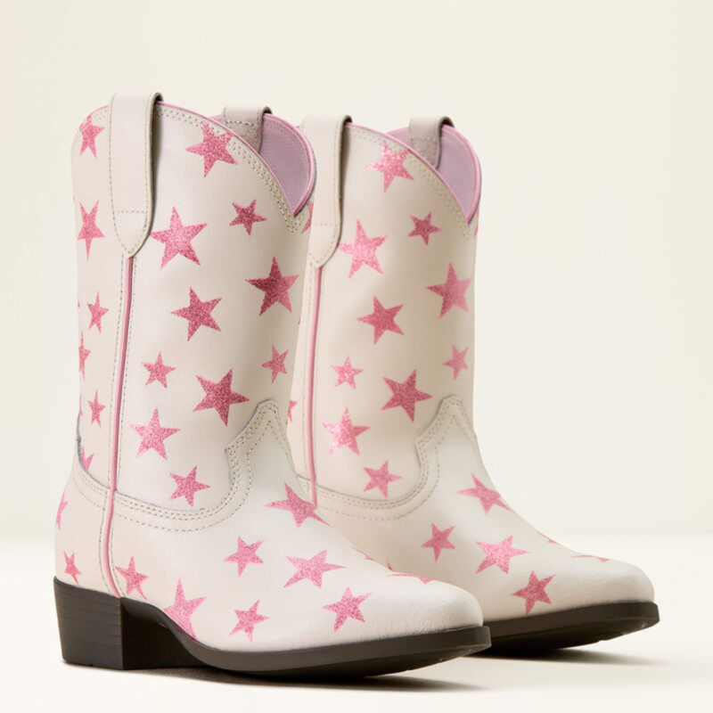 Ariat Youth Palmer R Toe Western Boot - Starlight Blush-6