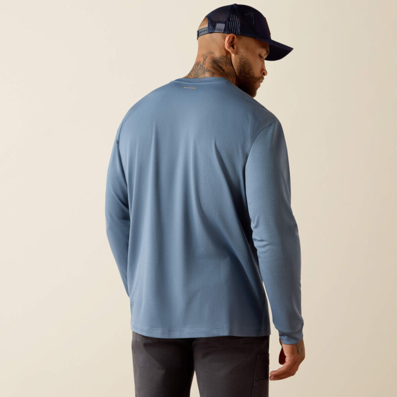 Ariat Men's Rebar Heat Fighter Staple T-Shirt - Baleen Blue-1