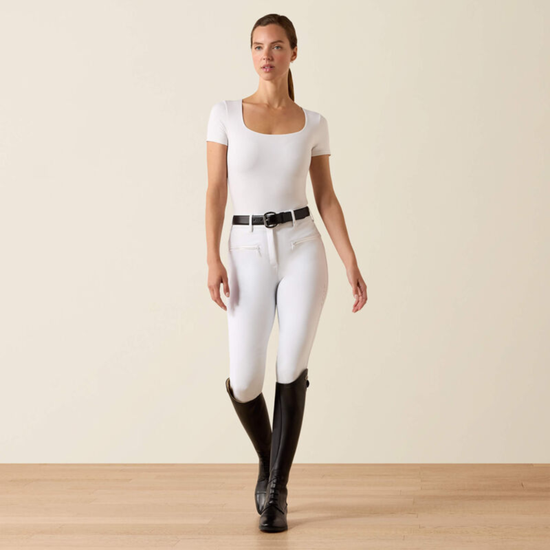 Ariat Women's Tri Factor Allure Knee Patch Breech - White-4