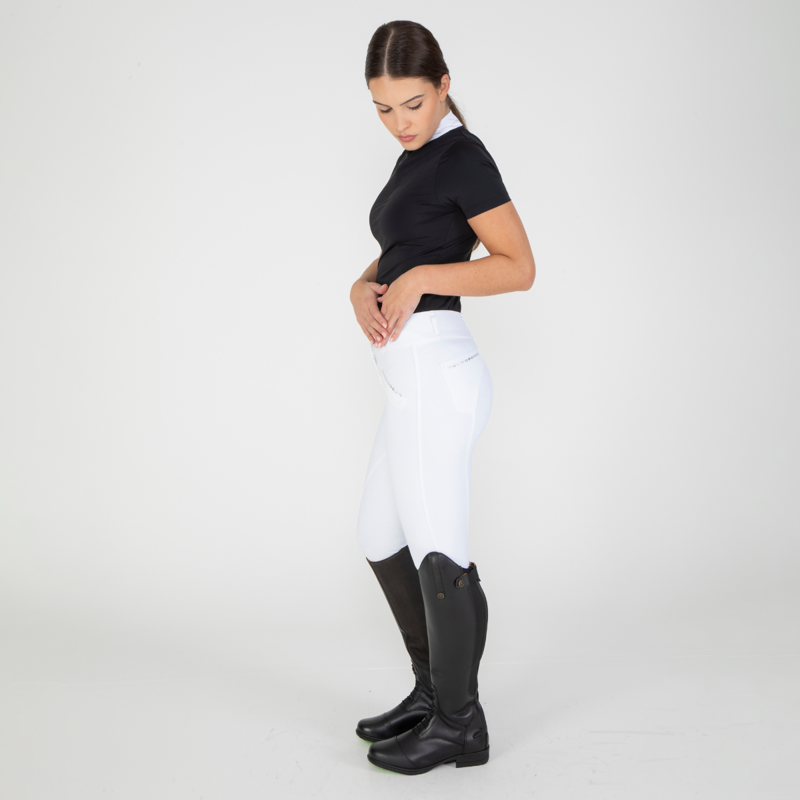 Aubrion Ladies Optima LX Breeches - White-6