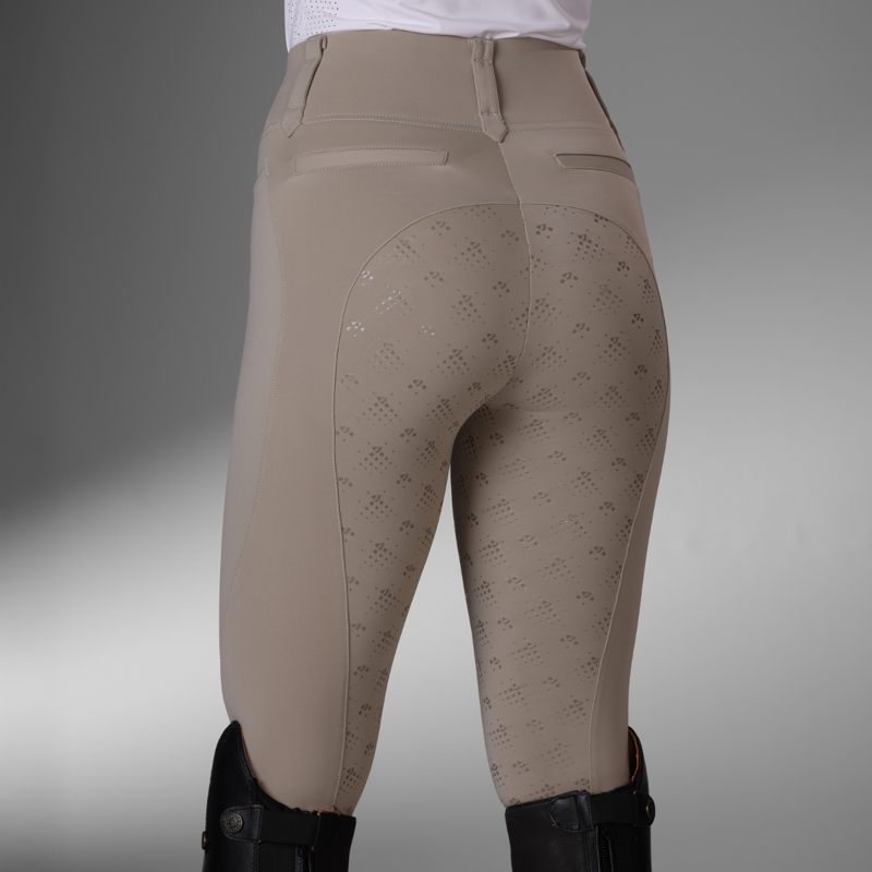 Aubrion Ladies Optima MX Riding Tights - Beige-5