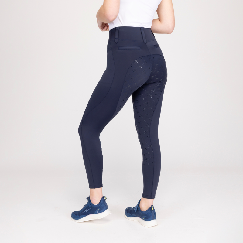 Aubrion Ladies Optima MX Riding Tights - Navy-1