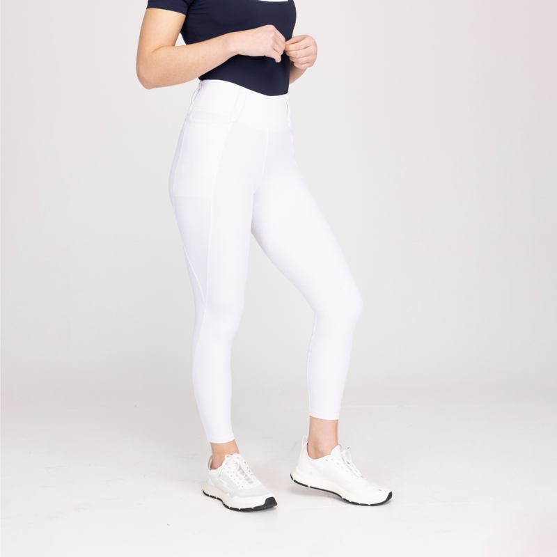 Aubrion Optima MX Riding Tights - White-2