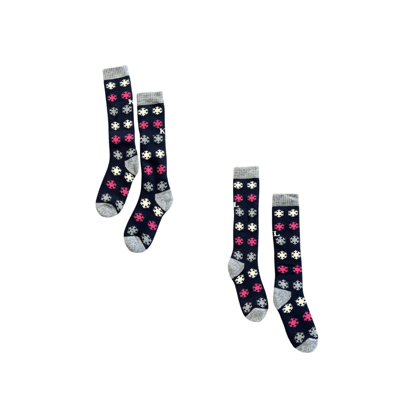 Kingsland Snowflake Unisex Socks - Navy-2