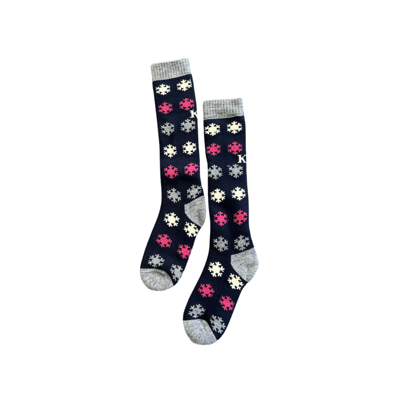 Kingsland Snowflake Unisex Socks - Navy-1
