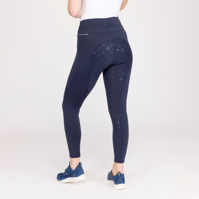 Aubrion Ladies Optima LX Riding Tights - Navy-1