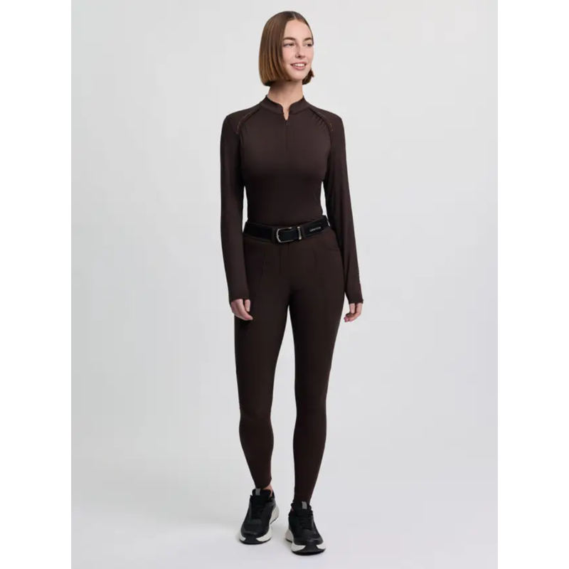 LeMieux Brilliance Knee Grip Breeches - Espresso-5