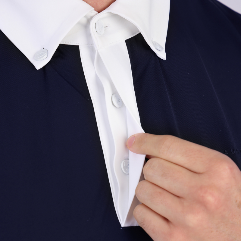 Aubrion Optima  Men's MX Button Show Shirt - Navy-4
