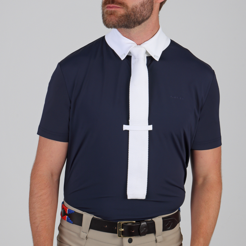 Aubrion Optima  Men's MX Button Show Shirt - Navy-3