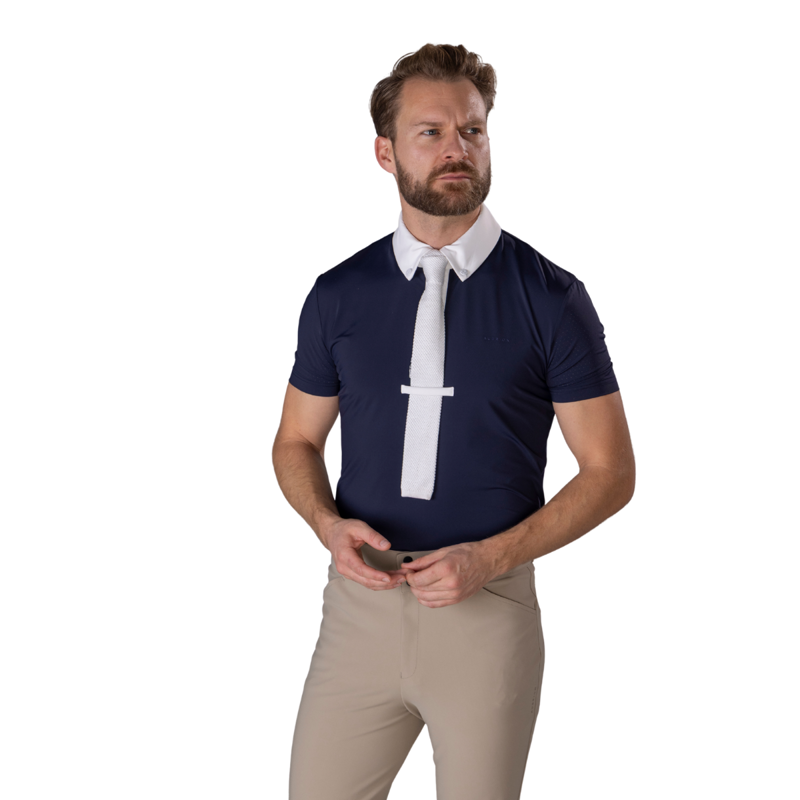 Aubrion Optima  Men's MX Button Show Shirt - Navy-1