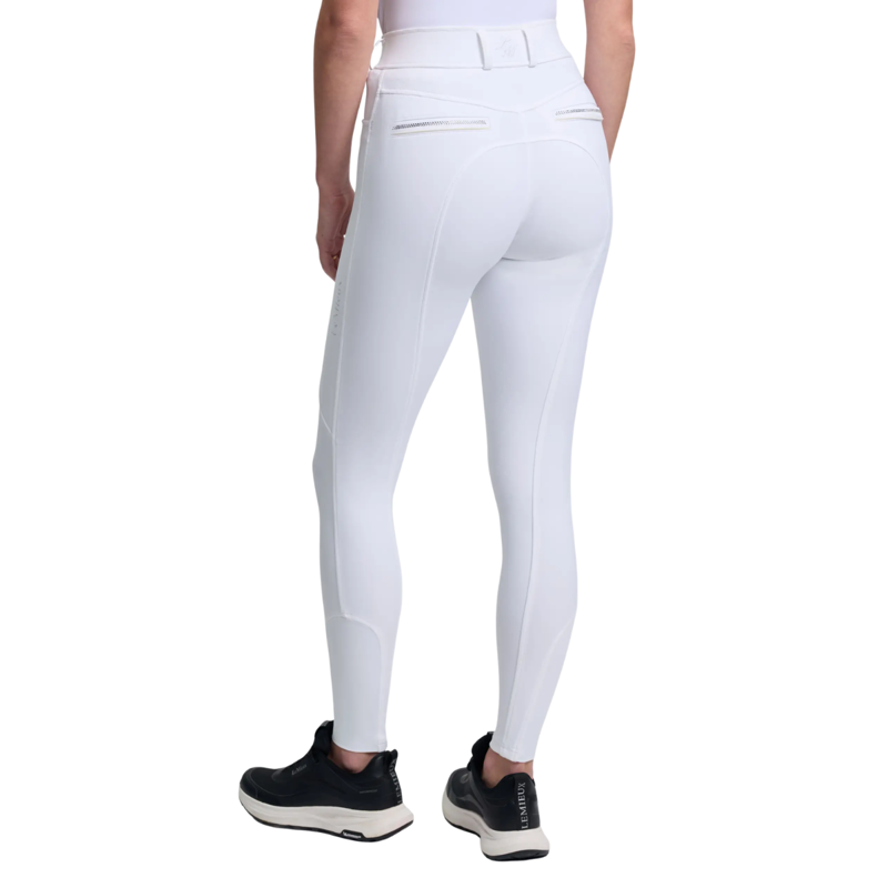 LeMieux Brilliance Knee Grip Breeches - White-1