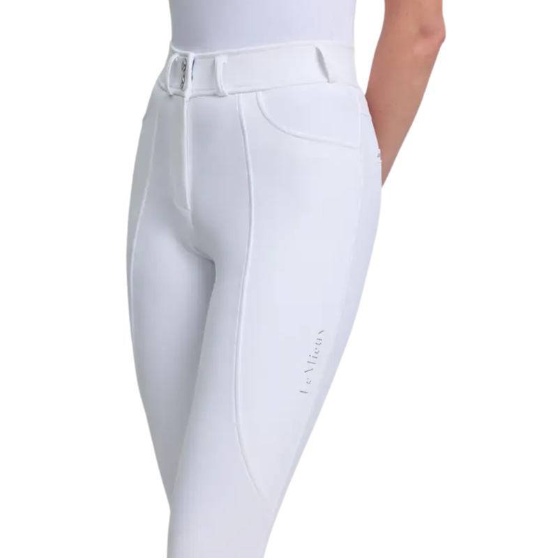LeMieux Brilliance Knee Grip Breeches - White-2