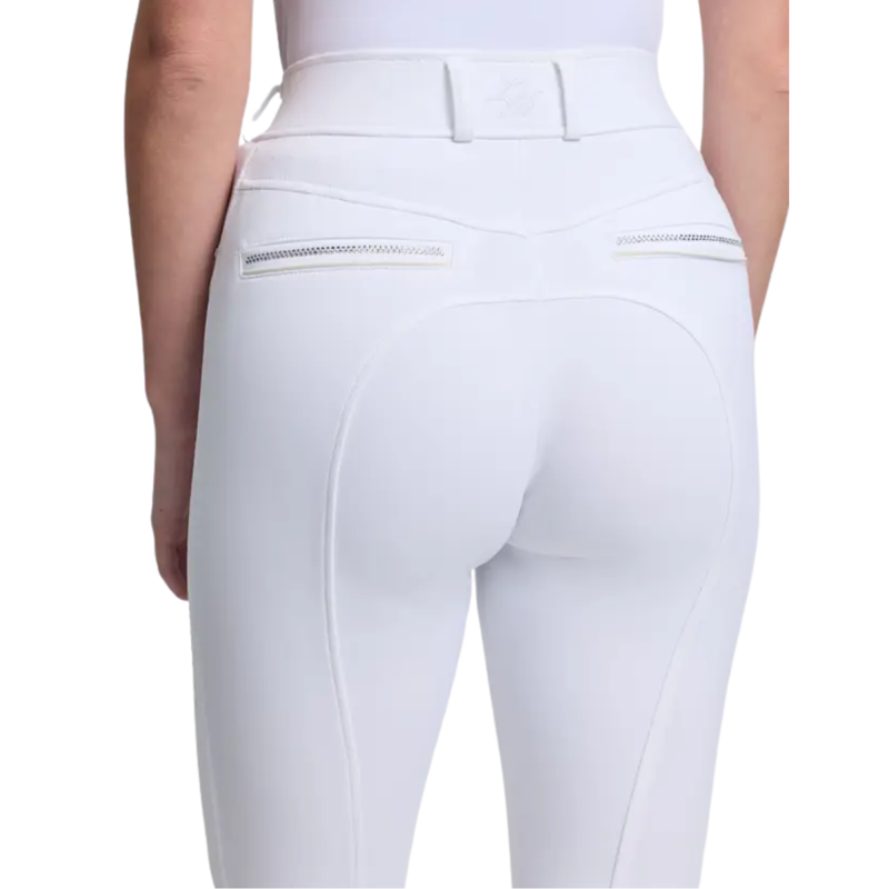 LeMieux Brilliance Knee Grip Breeches - White-3