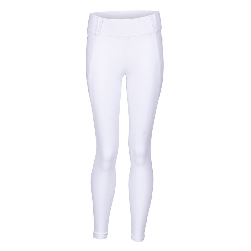 Aubrion Young Rider Optima MX Riding Tights - White-4