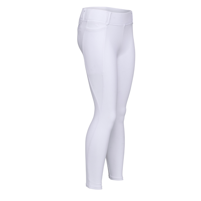 Aubrion Young Rider Optima MX Riding Tights - White-2
