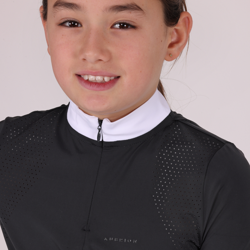 Aubrion Young Rider Optima QX Show Shirt - Black-3