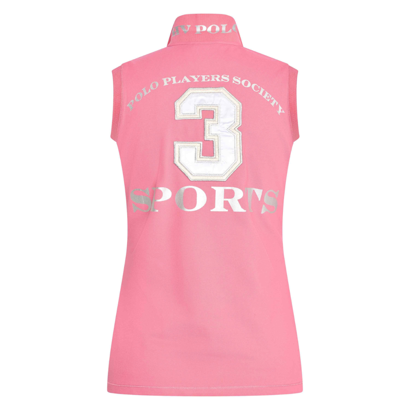 HV Polo Ladies Favouritas Sleeveless Polo Shirt - Powder Pink-1