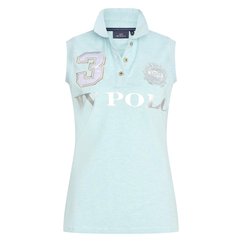 HV Polo Ladies Favouritas Sleeveless Polo Shirt - Tiffany Melange
