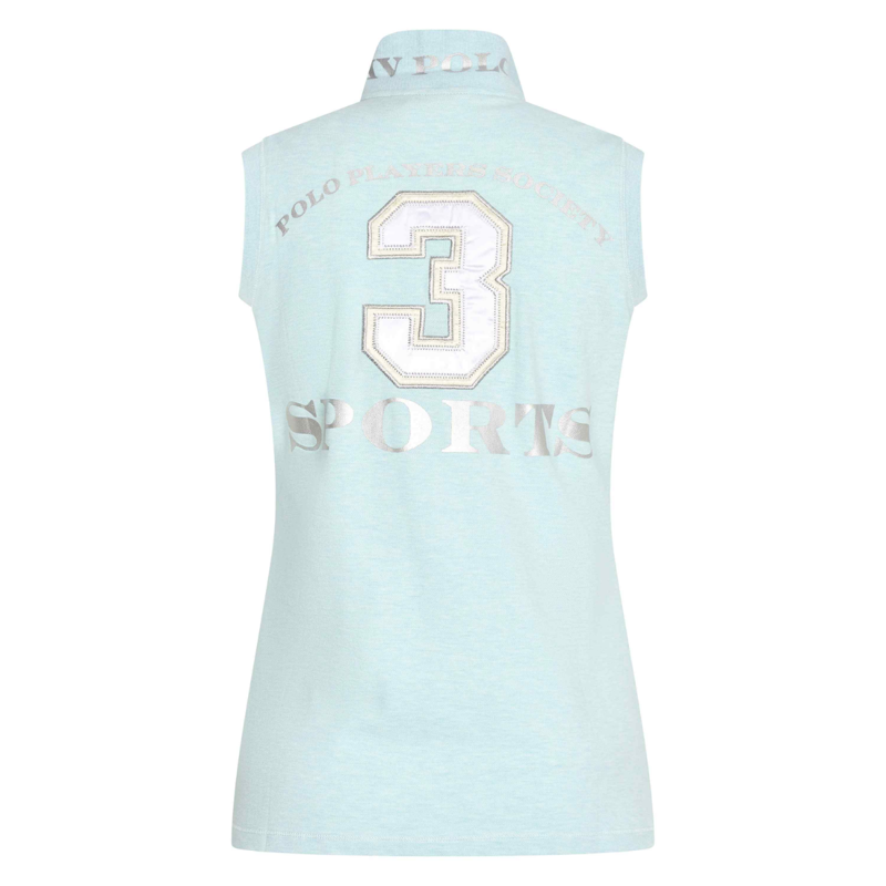 HV Polo Ladies Favouritas Sleeveless Polo Shirt - Tiffany Melange-1