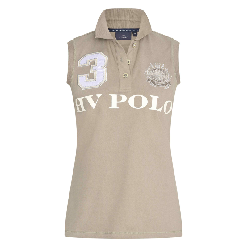 HV Polo Ladies Favouritas Sleeveless Polo Shirt - Oil Green