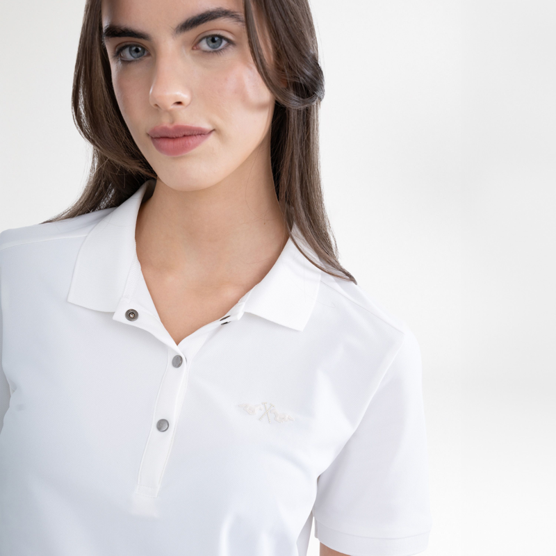 HV Polo Ladies Norah Polo Shirt - White-1