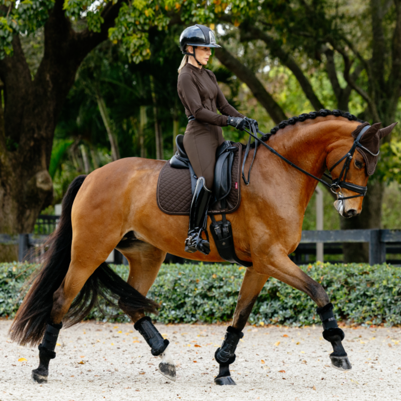 LeMieux Brilliance Dressage Square - Espresso-3
