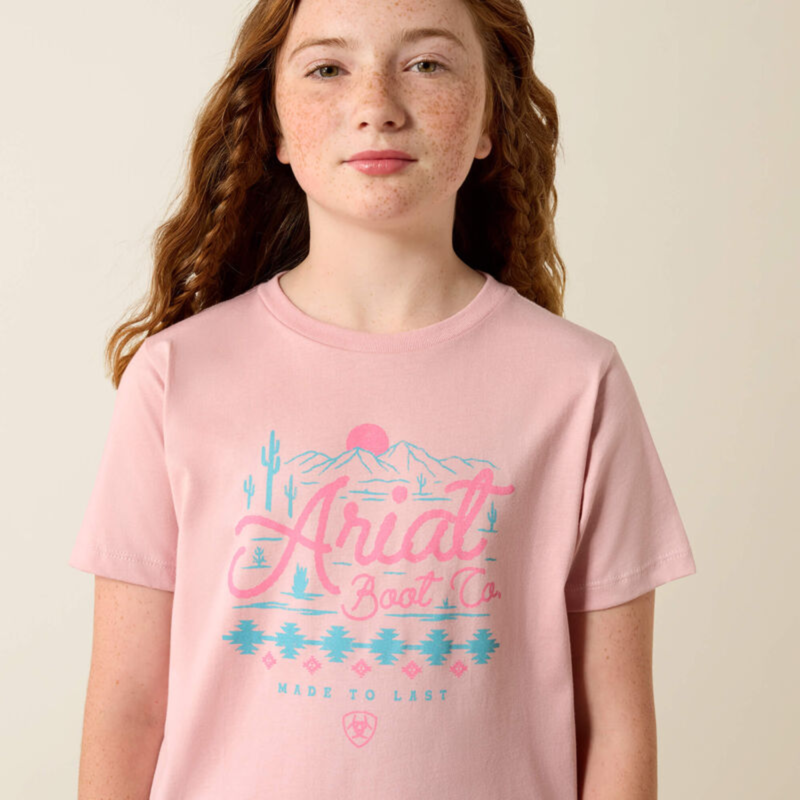 Ariat Youth SouthWest Sunset T-Shirt - Dusty Rose-2