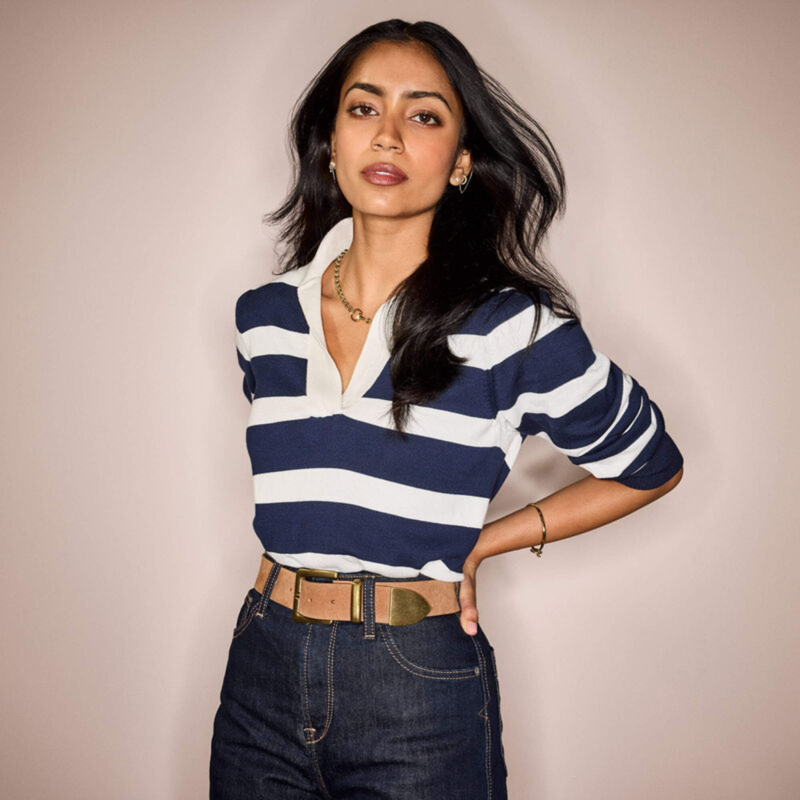 Ariat Women's Langsett Sweater - Navy Stripe-2